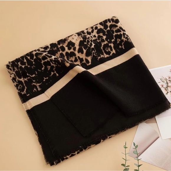 ❤️❤️❤️ Leopard Print Faux Cashmere Scarf ❤️❤️❤️ - Picture 4 of 6